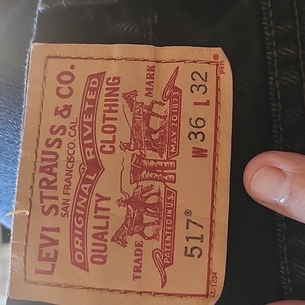 Levis 517 Black Denim